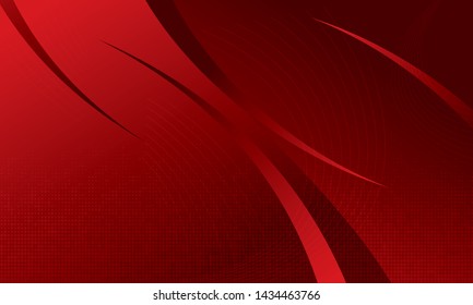 red background with stripes and dots