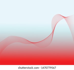 Red background with stripes as scene.