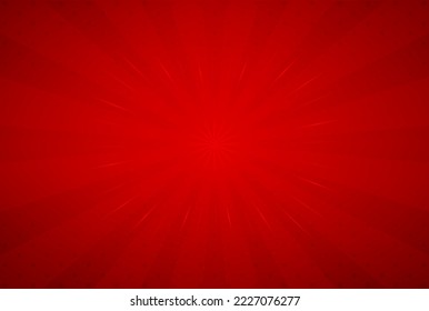 Red background with sun rays