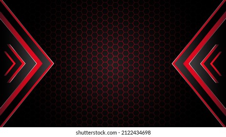 Red Background Technology Banner Template