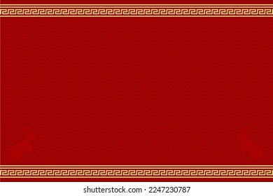 Red background template design with abstract vector illustration, shinny colors, chinese new year pattern illustration