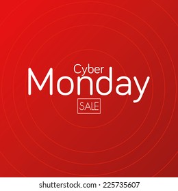 A Red Background With Text For Cyber Monday