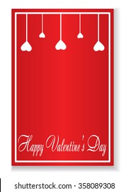 Red background with text. Theme of Valentines Day