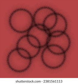 coloración de fondo rojo abstracción anillos negros