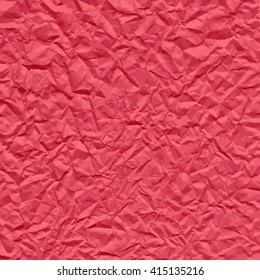 Red background texture of auto traced crumpled paper. Vector illustration.