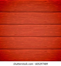 Red background with the texture of a old wooden boards, vintage floor from wood, illustration.