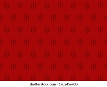 Red background with three small parallel lines and patterned background