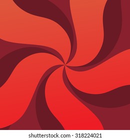 Red Background with Twirl, Vector Illustration