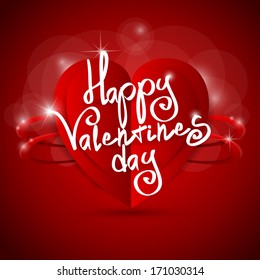 Red background of Valentines Day theme. Vector illustration