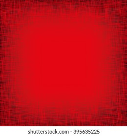 Red background. Vector illustration of realistic linen texture