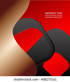 Red background vector infographic information graphic for message and text design
