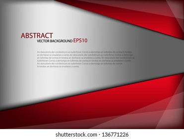 Red background vector message board for text and message design overlap dimension shadow graphic