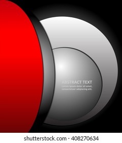Red background vector overlap dimension on white background square line for text and message design

