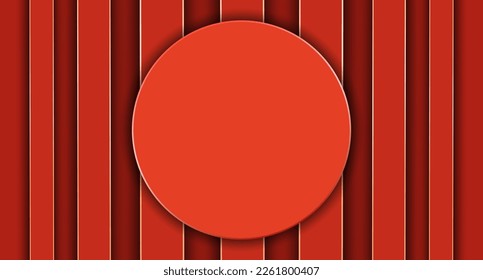Red background and vertical stripes   circle in the center  Backdrop for cards  banners for advertising   business  websites   covers  Vector illustration for graphic design