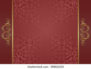 Red Background Vintage Pattern Stock Vector (royalty Free) 398022535 