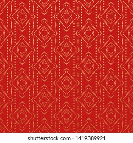 Red background wallpaper in Asian style vector image