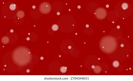Fondo de pantalla De Fondo Rojo Decorado Con Copos De Nieve Caídos Y Siluetas Ligeras