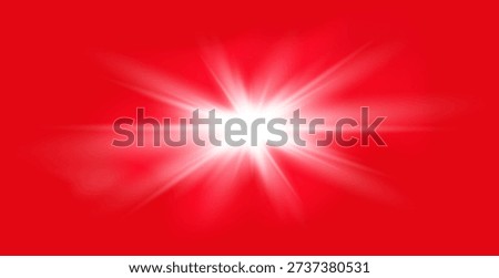 Red background with warm sunlight and sun glare effect. Soft glowing rays, sun glare and summer atmosphere for abstract nature backgrounds.