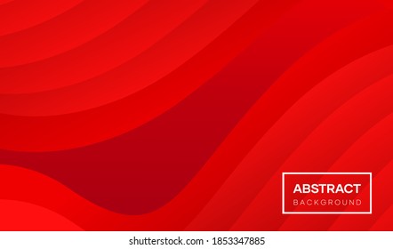 Red background waves texture. Vector background paper art style can be used in cover design, book design, poster, cd cover, flyer, website backgrounds or advertising wallpaper.