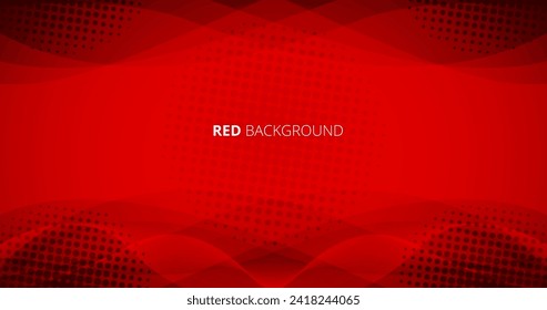 Red background with wavy style vector design in eps 10