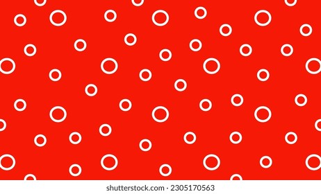 Red background with white circles
