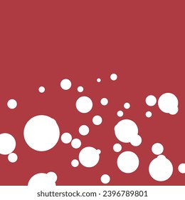 red background with white circles 