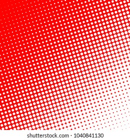 Red background with white halftone dot gradient concept