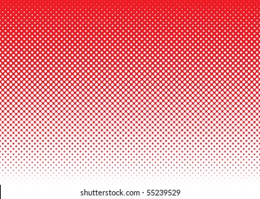 Red background and white halftone dot gradient concept