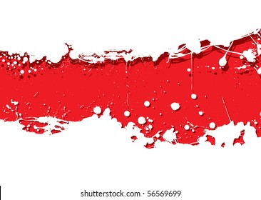 Red background with white ink splat background and shadow
