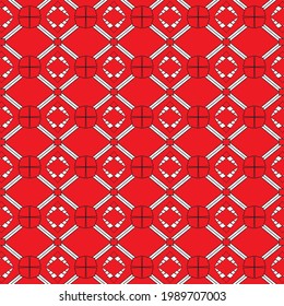 red background with white line repeated pattern