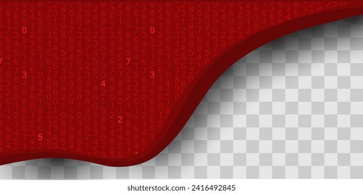 Fondo rojo con números blancos