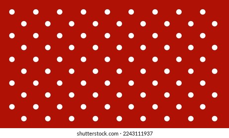 red background with white polka dots
