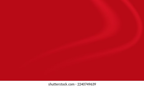 red background with wrinkled as abstract soft and smooth ripple texture for graphic design element