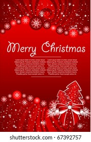 red  background with xmas tree