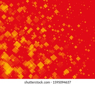 Red background with yellow rhombus, bright geometric pattern Colorful vivid pattern in modern style. Abstract background. Abstract red cover. Banner, wallpaper design