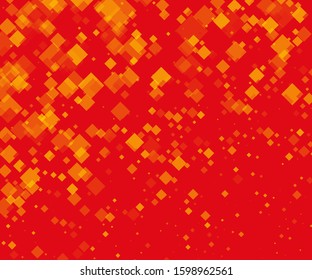 Red background with yellow rhombus, bright geometric pattern Colorful vivid pattern in modern style. Abstract background. Abstract red cover. Banner, wallpaper design