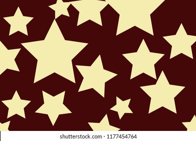 Red background with yellow stars.