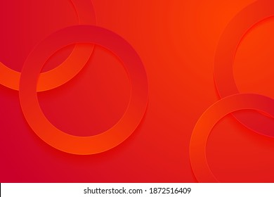 red backgrounds. 3d circle papercut layer background.