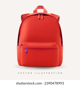 Red Backpack Vector Art & Graphics