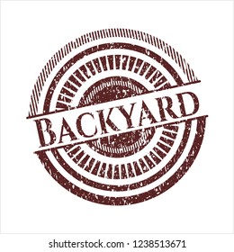 Red Backyard distressed rubber grunge seal