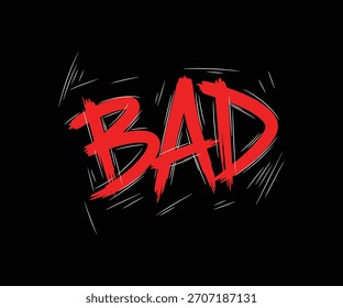 Elemento de diseño de tipografía de Vector Grunge de mala palabra roja