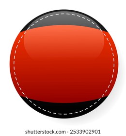 Red badge. Blank, circular, emblem, label, sticker, branding, design, template, glossy, marketing, icon, minimalistic, placeholder, promotion, symbol, round.
