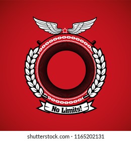 Red Badge emblem circle logo