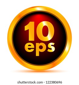 Red badge. Vector illustration