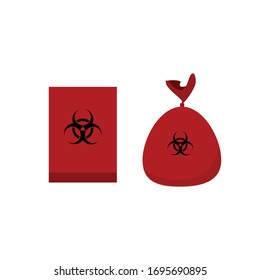 Red Bag For Biohazards  Waste.