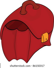 Red bag. Cartoon