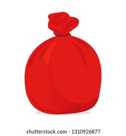 red bag plastic waste, garbage bags plastic red, red plastic trash bag illustration (vector)