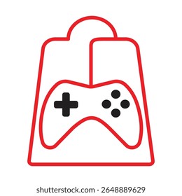 red bag shaped game console icon