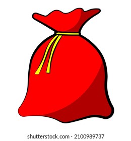 bolsa roja. ilustración vectorial para decorar.