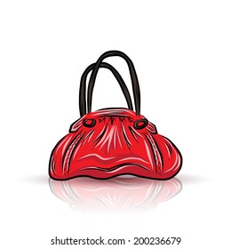 Red bag, vector illustration for your design, eps10, 2 layers